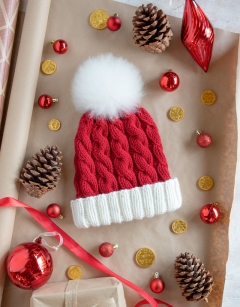 Cable Santa Hat