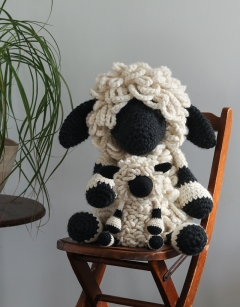 Giant Lisa the Valais Blacknose Sheep